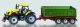 1855 SIKU 1:87  JCB 8250 V-Tronic Traktor mit Fortuna Hakenliftmulde