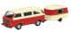 25722 SCHUCO1:87 VW T3 Bus mit Wohnanh&auml;nger